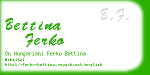 bettina ferko business card